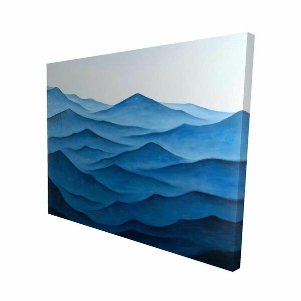 Fondo 16 x 20 in. Dark Calm Ocean Waves-Print on Canvas FO2789493